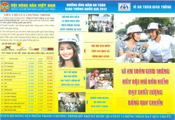 Nông dân tiếp tục mua nhầm mũ bảo hiểm kém chất lượng