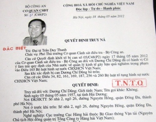 Dương Chí Dũng bị bắt bao giờ và bắt ở đâu?