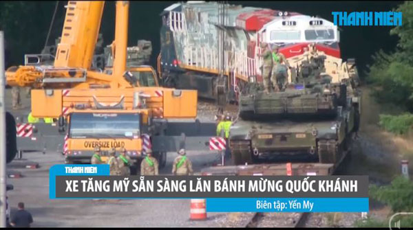 Xe tăng sẵn sàng lăn bánh mừng quốc khánh Mỹ