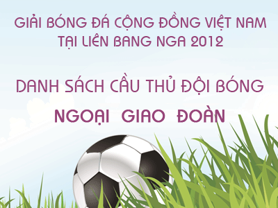 Danh sách cầu thủ đội bóng: Ngoại giao đoàn (Cập nhật ngày 12-7)