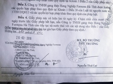 Lãnh đạo Bộ Tài Nguyên và Môi trường trong vụ Formosa xả thải gây ô nhiễm biển: Ủy nhiệm bừa và... nhắm mắt ký