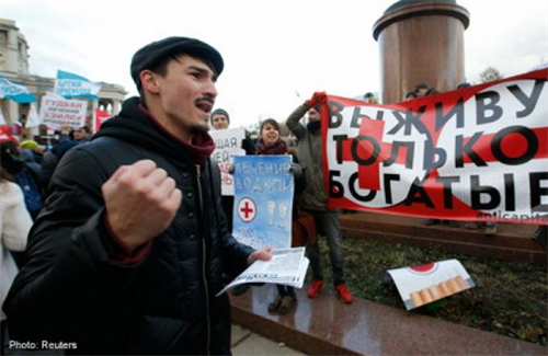 Nga: Lo ngại bị sa thải, hàng ngàn bác sỹ xuống đường biểu tình