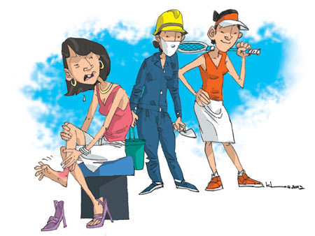 Xương đau khớp mỏi do giày dép