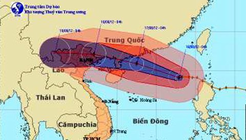 Bão giật cấp 13, miền Bắc sắp mưa lớn