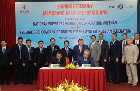 Ngành điện Việt - Nga ký kết thỏa thuận hợp tác lưới điện