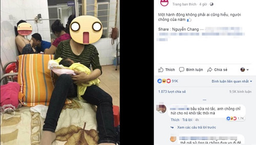 Điều đáng trân trọng đằng sau bức ảnh chồng 