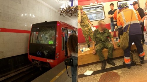Quân nhân Nga sống sót kỳ diệu sau khi lao đầu vào tàu điện