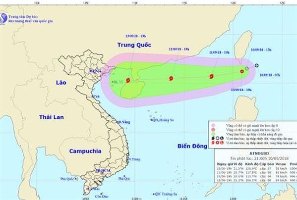Sáng mai, áp thấp nhiệt đới vào Biển Đông, khả năng mạnh lên thành bão