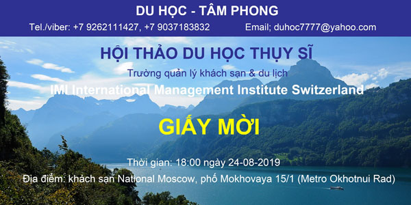 Du học Thụy Sĩ ngành quản lý khách sạn tại trường IMI International Management Institute