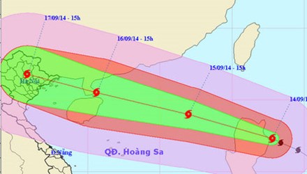 Đêm nay, bão mạnh cấp 13 vào khu vực Bắc Biển Đông