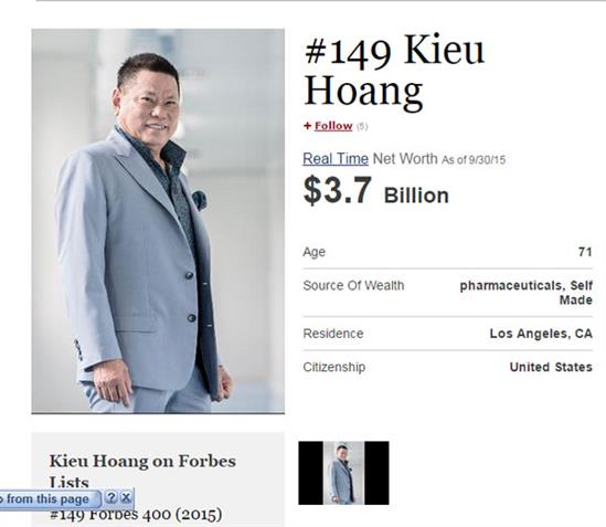 Tỷ phú Hoàng Kiều nổi tiếng Mỹ, tai tiếng Việt Nam