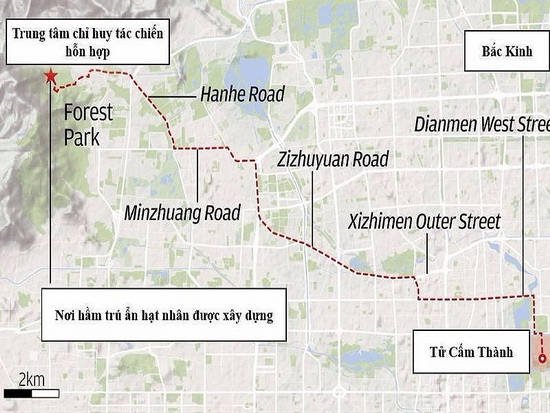 Trung Quốc xây hầm trú ẩn hạt nhân sâu 2km sát Bắc Kinh