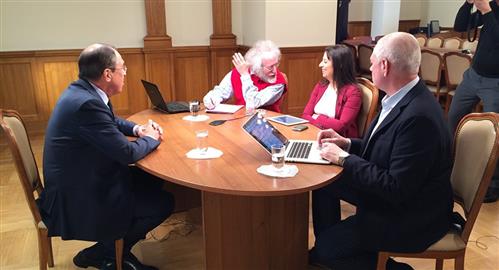 Bộ trưởng Ngoại giao Nga Sergei Lavrov trả lời phỏng vấn trực tiếp