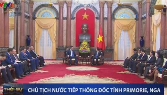 Chủ tịch nước Trương Tấn Sang tiếp Thống đốc tỉnh Primorie, Nga
