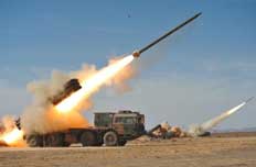 Pháo, tên lửa Nga thể hiện uy lực