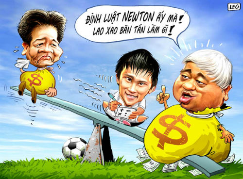 Biếm họa: Bầu Kiên, người đàn ông quyền lực của bóng đá Việt Nam