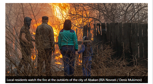 Cháy lớn thiêu rụi gần 1.000 ngôi nhà ở Siberia, Nga