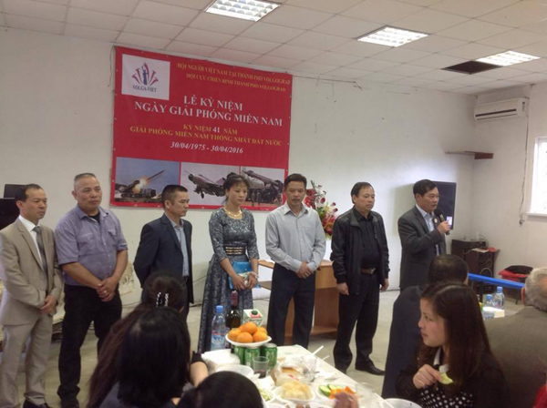 Hội cựu chiến binh TP. Volgograd tổ chức Lễ kỉ niệm 41 năm ngày Giải phóng Miền nam thống nhất Đất nước (30/4/1975 - 30/4/2016)