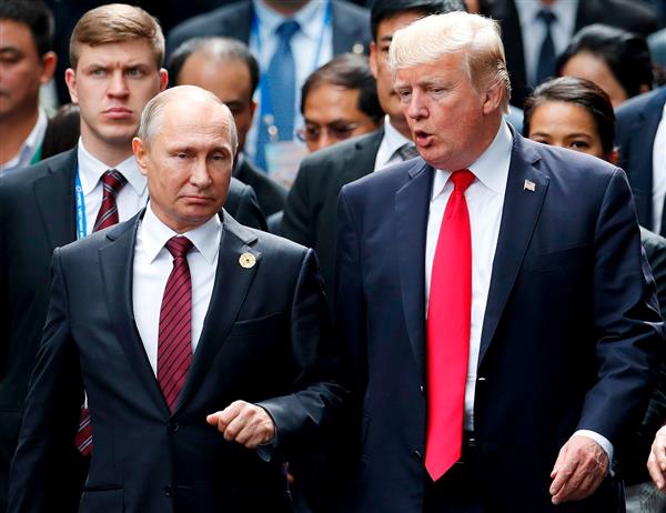 [ẢNH] Thú vị những lần gặp gỡ giữa Tổng thống Nga Vladimir Putin và Tổng thống Mỹ Donald Trump