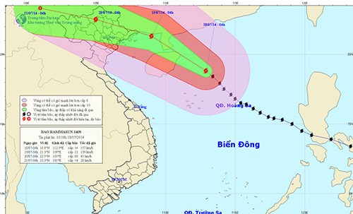 Đêm nay, các tỉnh miền Bắc mưa rất to vì bão số 2