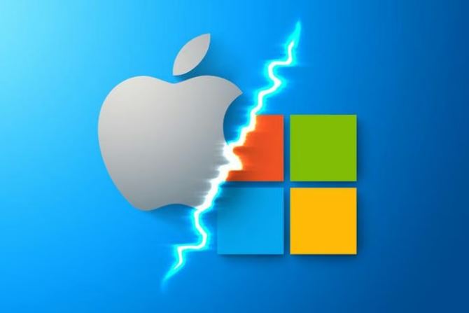 Microsoft cạnh tranh với Apple