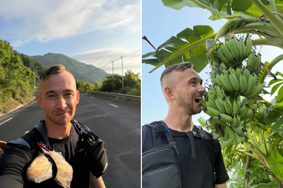 Chàng trai Nga gặp biến cố khi đi bộ 1.300 km ở Việt Nam