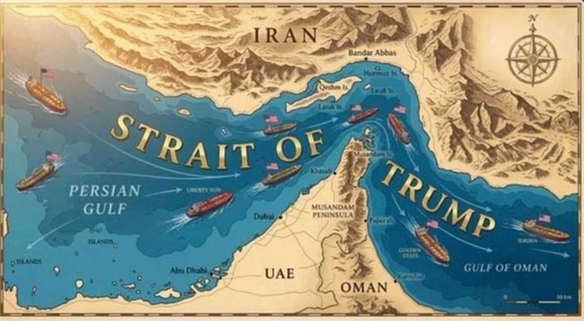 Tổng thống Trump đăng bài, đổi tên eo biển Hormuz thành 'eo biển Trump'