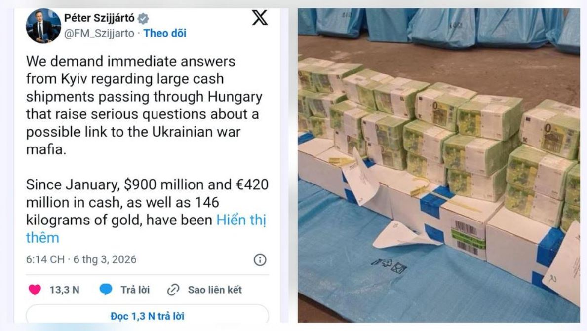 Hungary thu giữ 80 triệu USD của Ukraine, Kiev ra tuyên bố nóng