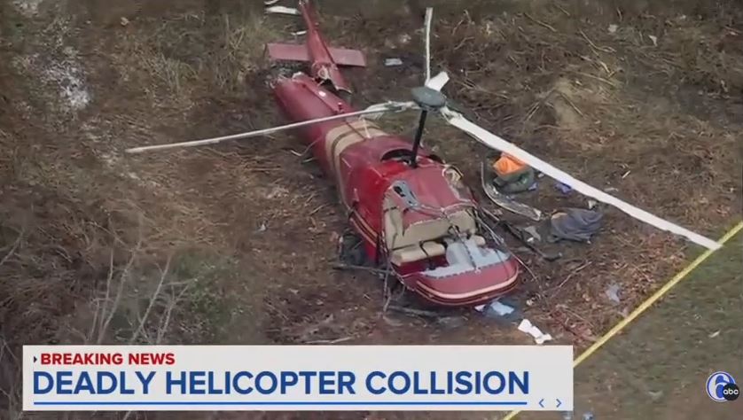 Hai trực thăng va chạm trên bầu trời Mỹ, gây thương vong
