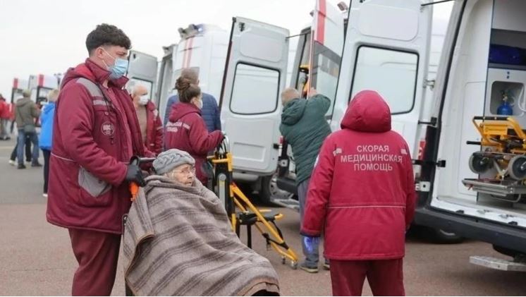 Máy bay chở người dân được sơ tán khỏi thành phố Aleshki đã hạ cánh xuống Gomel, Belarus