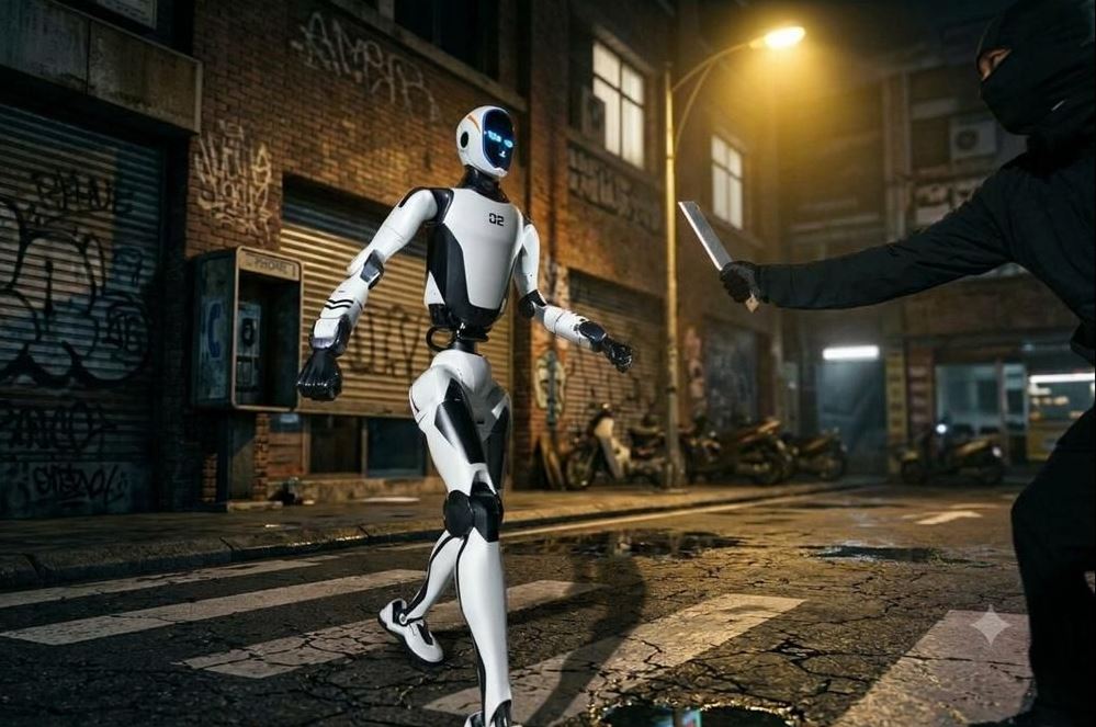 Trung Quốc ra mắt robot vệ sĩ có khả năng khống chế kẻ tấn công, nâng ô tô