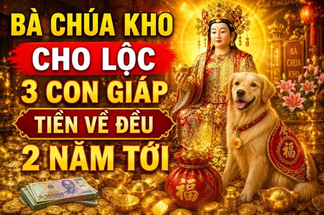 Bà Chúa Kho cho Lộc, 3 con giáp Tiền về đều 2 năm tới