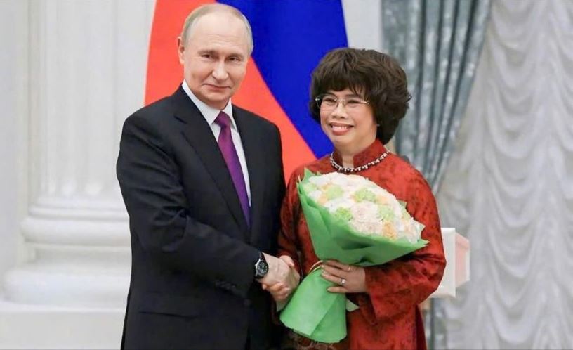 Tổng thống Nga Vladimir Putin: 'Các dự án của bà Thái Hương góp phần tăng cường hợp tác chiến lược giữa hai nước'