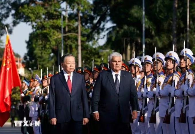 Tổng Bí thư, Chủ tịch nước Tô Lâm chủ trì Lễ đón Tổng thống Cộng hòa Panama thăm chính thức Việt Nam