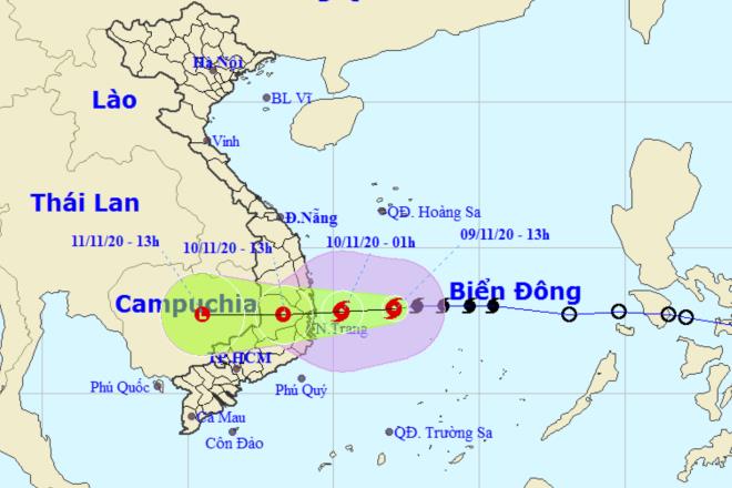Bão số 12 tăng cấp, đi vào đất liền Bình Định - Ninh Thuận trong ngày mai