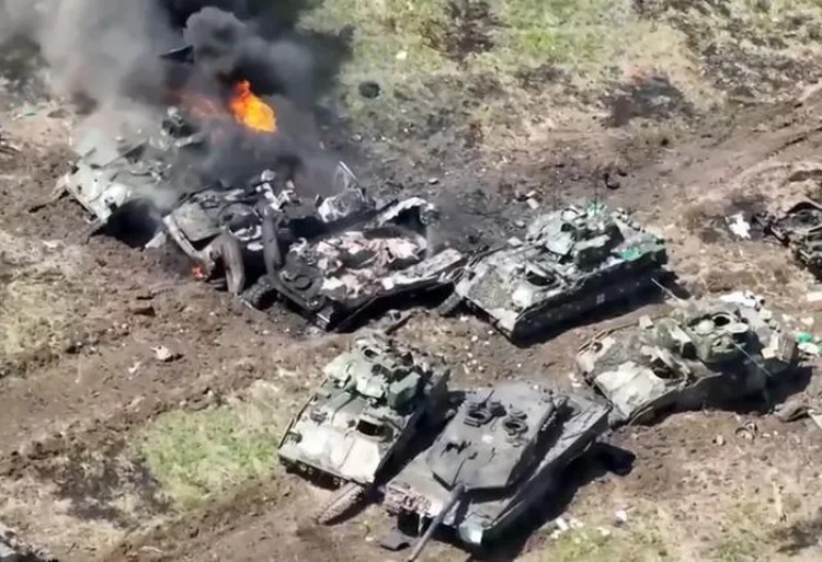 'Nghĩa địa' xe tăng Leopard 2 ngày càng nhiều ở Ukraine