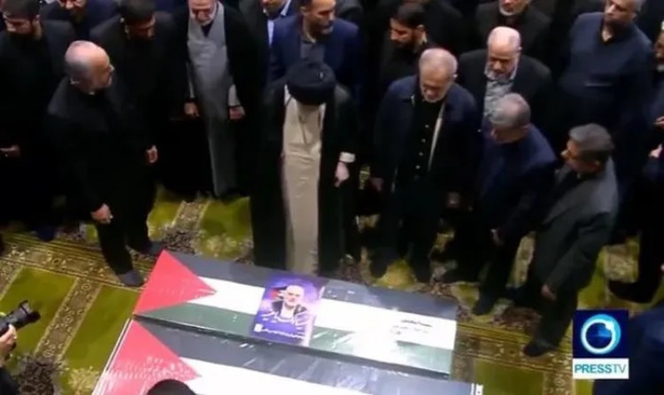 Lãnh tụ tối cao Iran khóc bên quan tài của thủ lĩnh Hamas
