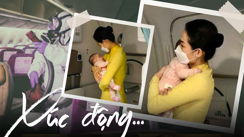 Bế em bé 2 tháng tuổi khát sữa mẹ về nước tránh dịch, nữ tiếp viên trưởng nước mắt không ngừng rơi