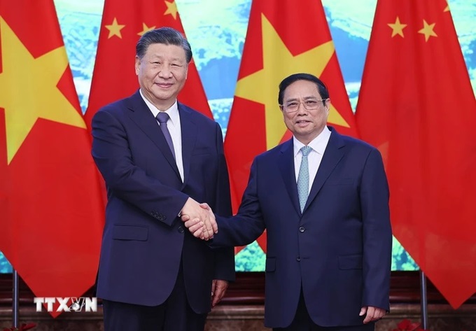 Thủ tướng Chính phủ Phạm Minh Chính gặp ngắn Tổng Bí thư, Chủ tịch Trung Quốc Tập Cận Bình