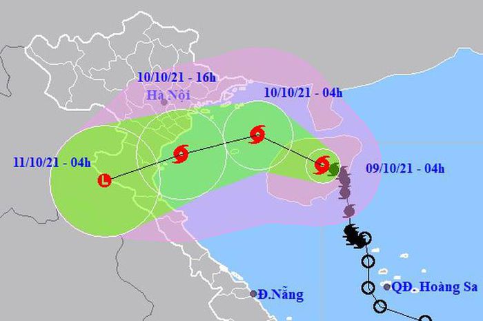 Bão số 7 giật cấp 11 vào vịnh Bắc Bộ, khả năng đổi hướng di chuyển