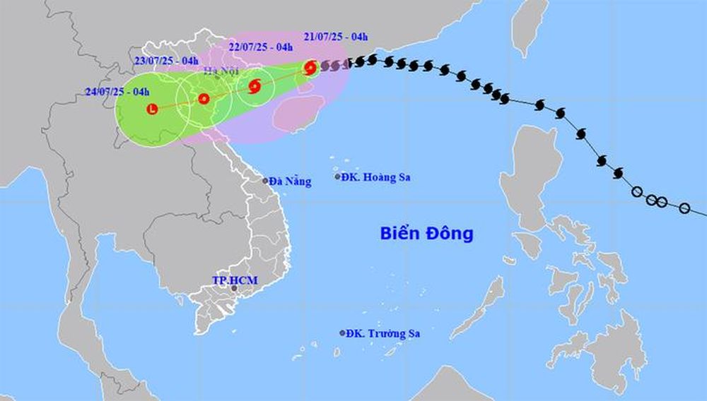 Bão số 3 Wipha cách Hải Phòng-Quảng Ninh 233km, Bắc Bộ và Bắc Trung Bộ mưa lớn