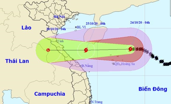 Bão số 8 gây mưa lớn ở Nghệ An - Thừa Thiên Huế từ đêm nay 24/10