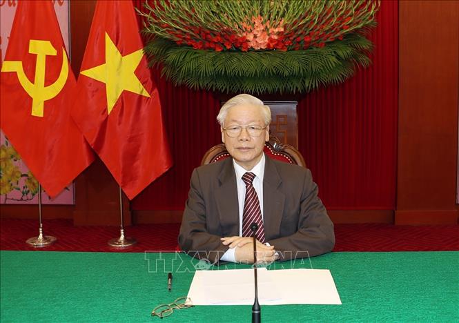 Tổng Bí thư, Chủ tịch nước Nguyễn Phú Trọng điện đàm với Chủ tịch Đảng Nước Nga Thống nhất Dmitry Medvedev