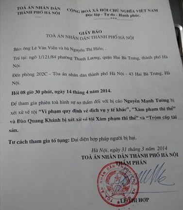 Vụ thẩm mỹ viện Cát Tường: Gia đình nạn nhân không đồng ý với giấy báo của Tòa án