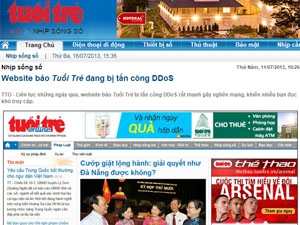 Máy chủ “đánh” báo điện tử tạm thời bị vô hiệu hóa