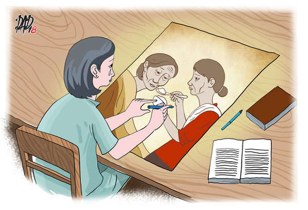 Mẹ làm ôsin cho con nên người