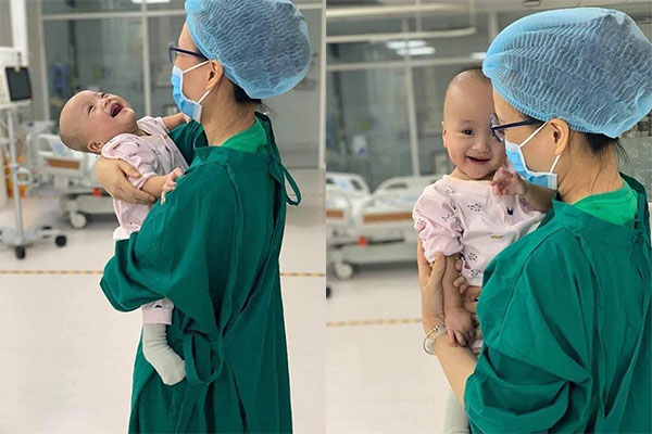 Xúc động khoảnh khắc Trúc Nhi - Diệu Nhi cười tíu tít bên mẹ
