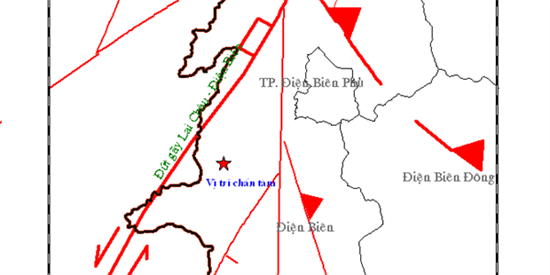 Lại động đất 3,9 độ richter tại Điện Biên