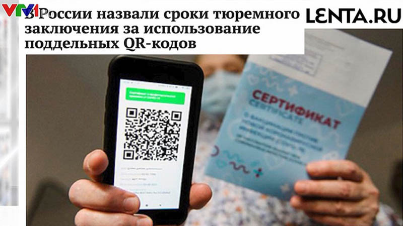 Vấn nạn làm giả giấy chứng nhận vaccine và mã QR tại Nga