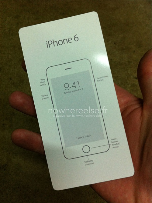 Lộ thẻ hướng dẫn sử dụng iPhone 6 với nút nguồn ở cạnh phải